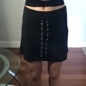 Black Suede Skirt